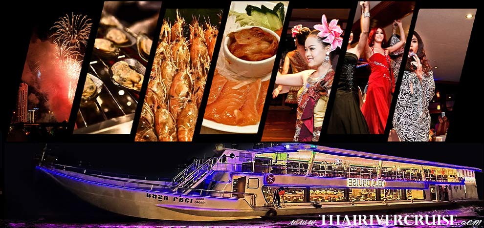 Vela Cruise New Year Eve 2025 Bangkok dinner cruise on the Chaophraya river 