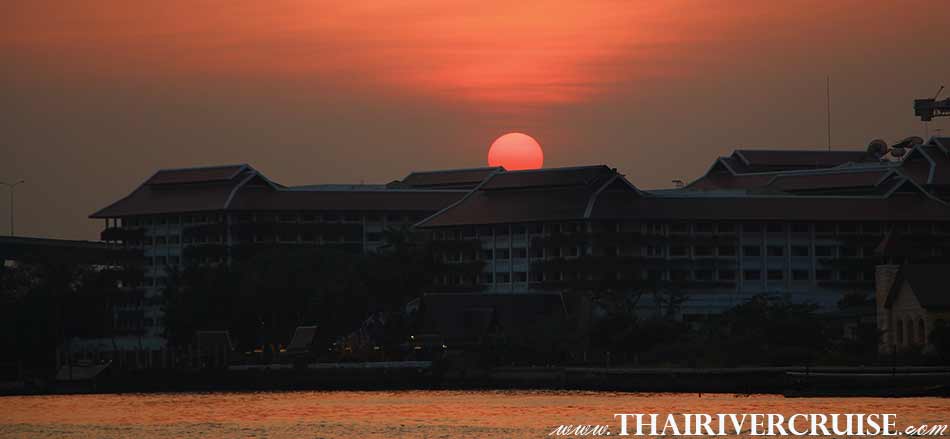 ซันเซ็ท ดินเนอร์ เจ้าพระยา ล่องเรือ พระอาทิตย์ ตกดิน ยามเย็น BEAUTIFUL SUNSET TIME IN BANGKOK CITY TOWN,Sunset Cruise Bangkok 
