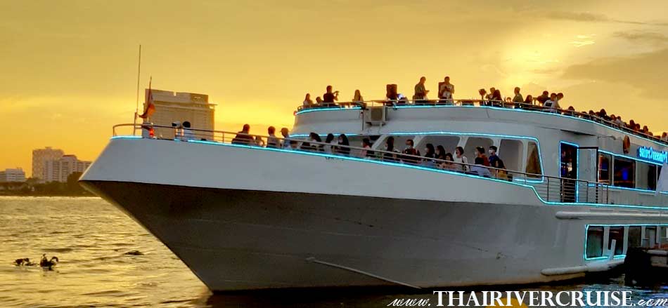 ล่องเรือ Sunset กรุงเทพ ดินเนอร์ อาหารค่ำ ชมวิวเจ้าพระยา ยามเย็น รอยัล ปริ้นเซส ครูซ